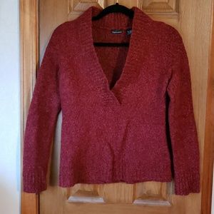 Moda International Red V-Neck Sweater